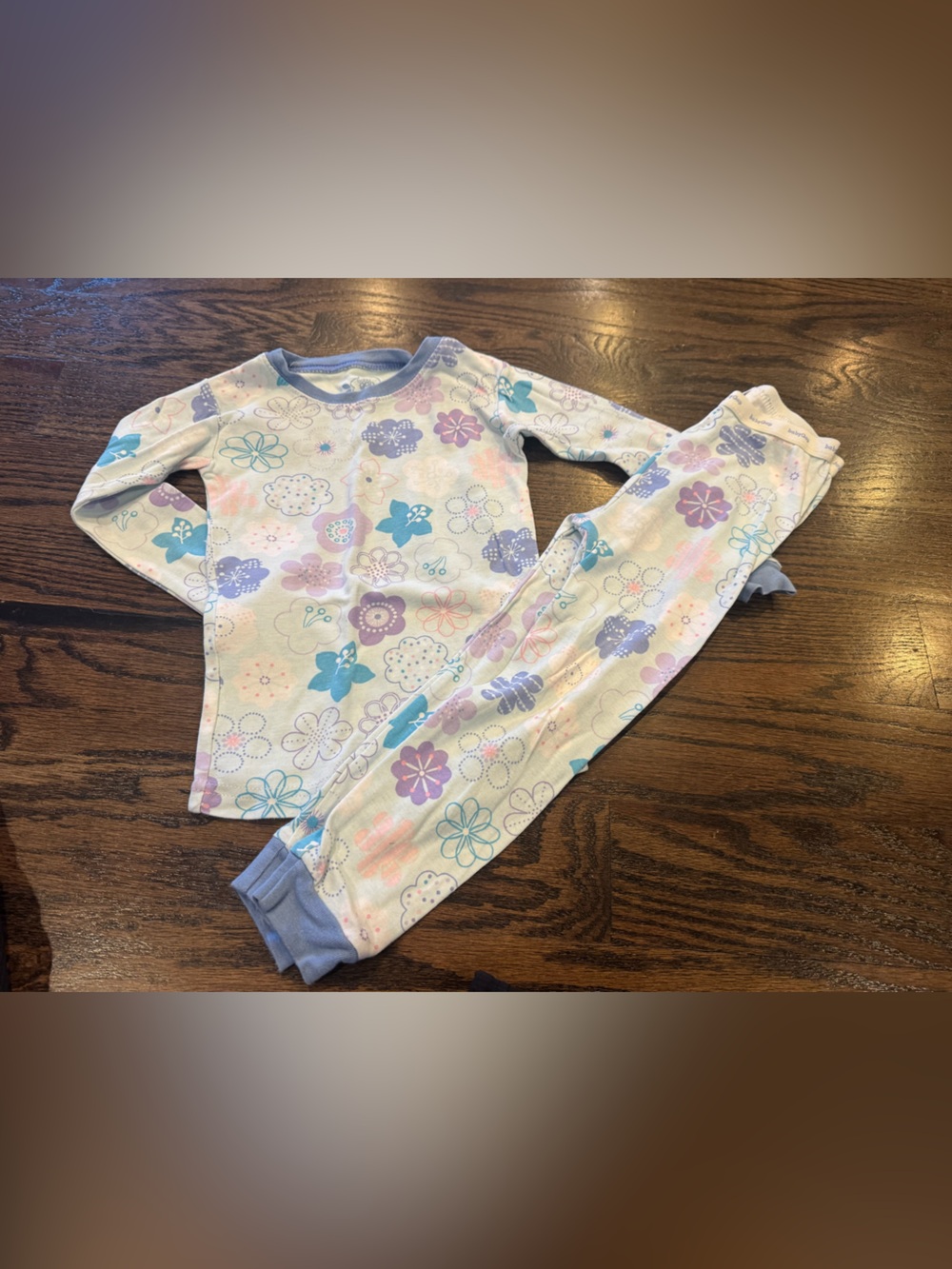 GAP Girls Floral Pajama Set - Lavender, Teal & Pink
